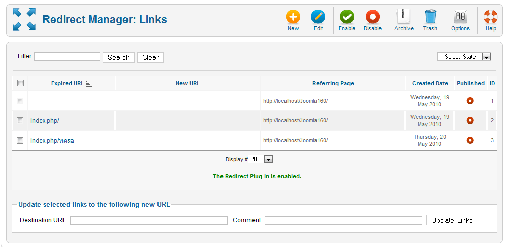 คอมโพเน้น Redirect  Links จูมล่า 1.6