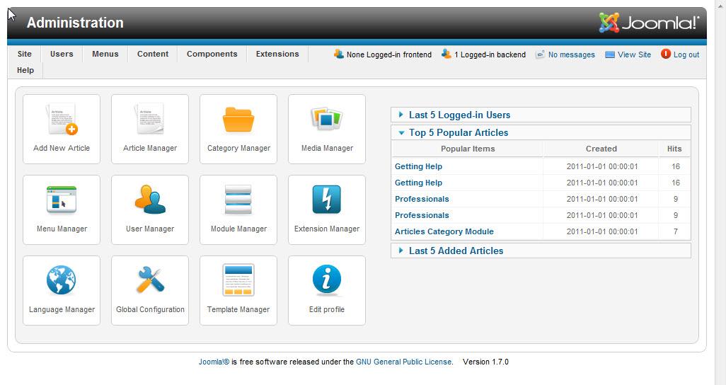 รีวิว Joomla 1.7