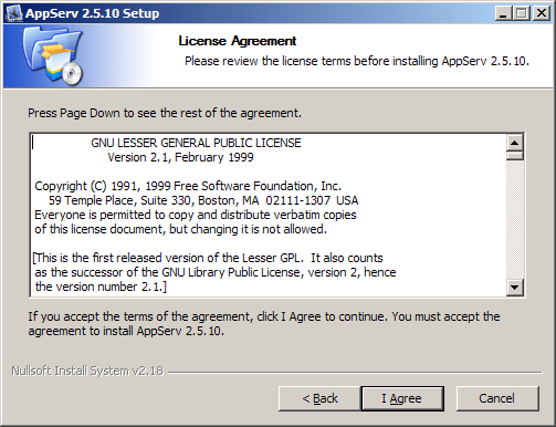 รูปที่2 หน้าประกาศลิขสิทธิ์ GNU/GPL License