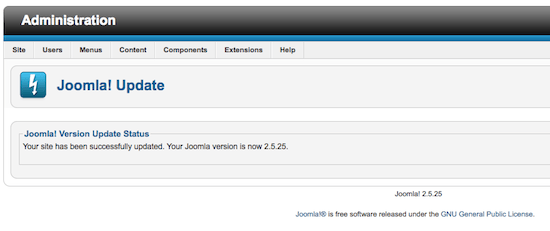 Joomla 2.5.25 Update