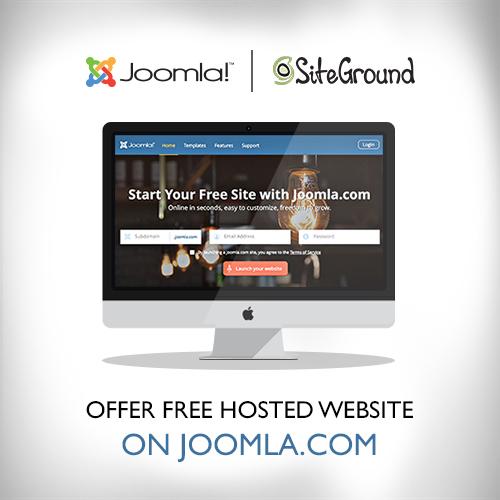 การร่วมมือกันระหว่างจูมล่าและ SiteGround เพื่อนำเสนอฟรีเว็บโฮสติ้งบน joomla.com