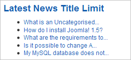 Extensions of the month! Latest News Title Limit v1.2